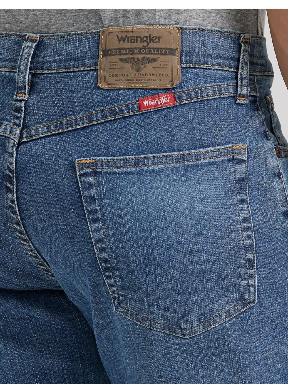 Wrangler Men's five star premium denim comfort stretch relaxed